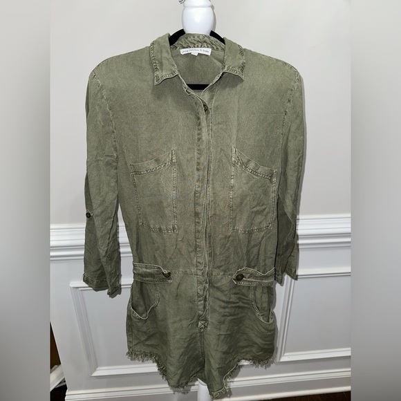 Young Fabulous & Broke River Raw Edge Cadet Green Romper sz L - Picture 6 of 16